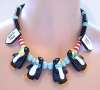 Flying Colors Ceramic Penguins at the Poles Necklace