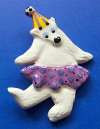 Ruby Z Dancing Party Polar Bear Pin