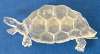 Vintage Etched Plastic or Lucite Turtle Brooch ~ French (Dépose mark/Trombone Clasp)
