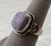 Sajen Silver & Purple Agate Druzy Ring 7.5