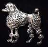 Sterling Poodle Dog Pin