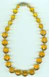Vintage Amber Glass Bead Necklace
