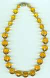 Vintage Amber Glass Bead Necklace