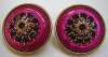 Vintage Fuschia Earrings w/ Purple Rhinestones