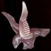 Pink Pearlized Lucite Eagle Pin w/ Rhinestones