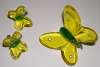 Vintage Yellow Lucite Butterfly Pin & Earring Set