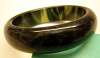 Dark Green Marbled Bakelite Bangle