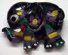 Flower Power Plastic Elephant Pin