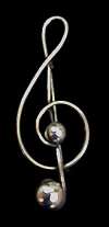LANG Sterling Treble Clef Pin