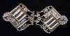 Czech White-Metal and Clear Rhinestone Buckle