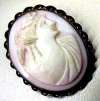 Pink and Cream Glass Cameo