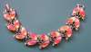 Coro Orange Givre Glass Navette Link Bracelet