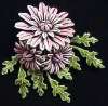 Corocraft Enameled Lavender Dahlia Pin