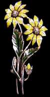 Deja Yellow Daisies Brooch