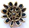 Vintage Brooch ~ Blue Satin Glass Stones