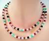 Les Bernard Multi-Colored Glass Bead Necklace