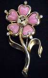 Mazer Flower w/Molded Pink Glass Heart