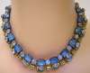 Frosted Blue Emerald-Cuts Choker