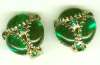 Reinad Emerald Green Cabochon Earrings