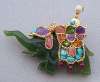 Swoboda Jade & Gemstone Elephant Rajah Pin