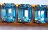 Vintage Imitation Blue Topaz Glass Bracelet