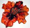 Vendome Lucite Resin Amber Flower Pin