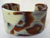 French Laminate Cuff Bracelet w/ Animal Print Motif