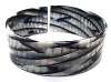 French Gray/Silver/Black Cuff Bracelet