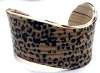 Sculpted Leopard Print Cuff Bracelet