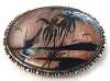 Butterfly Wing Pin w/ Tropical Scene